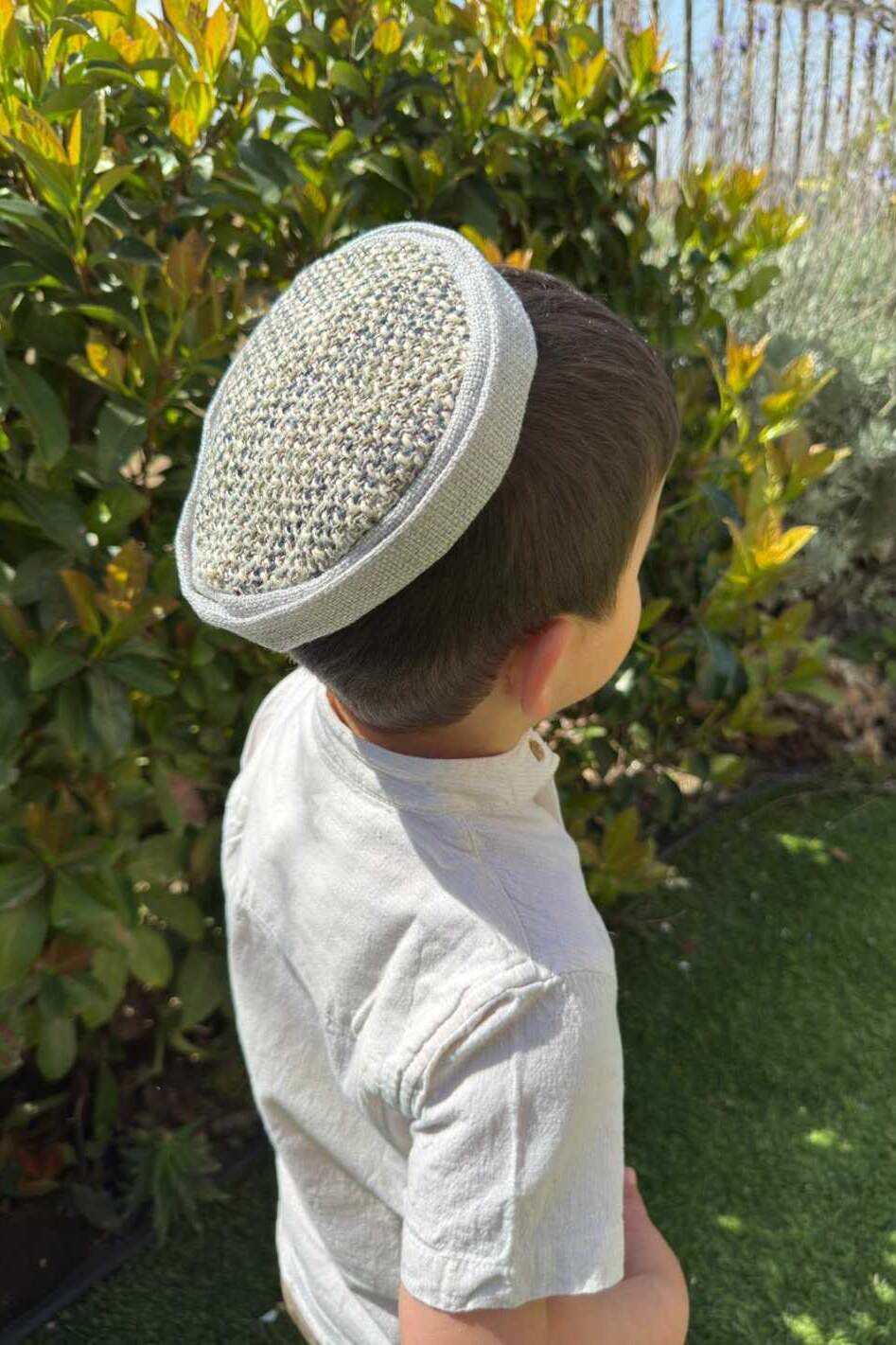 כיפה תכלת משולבת