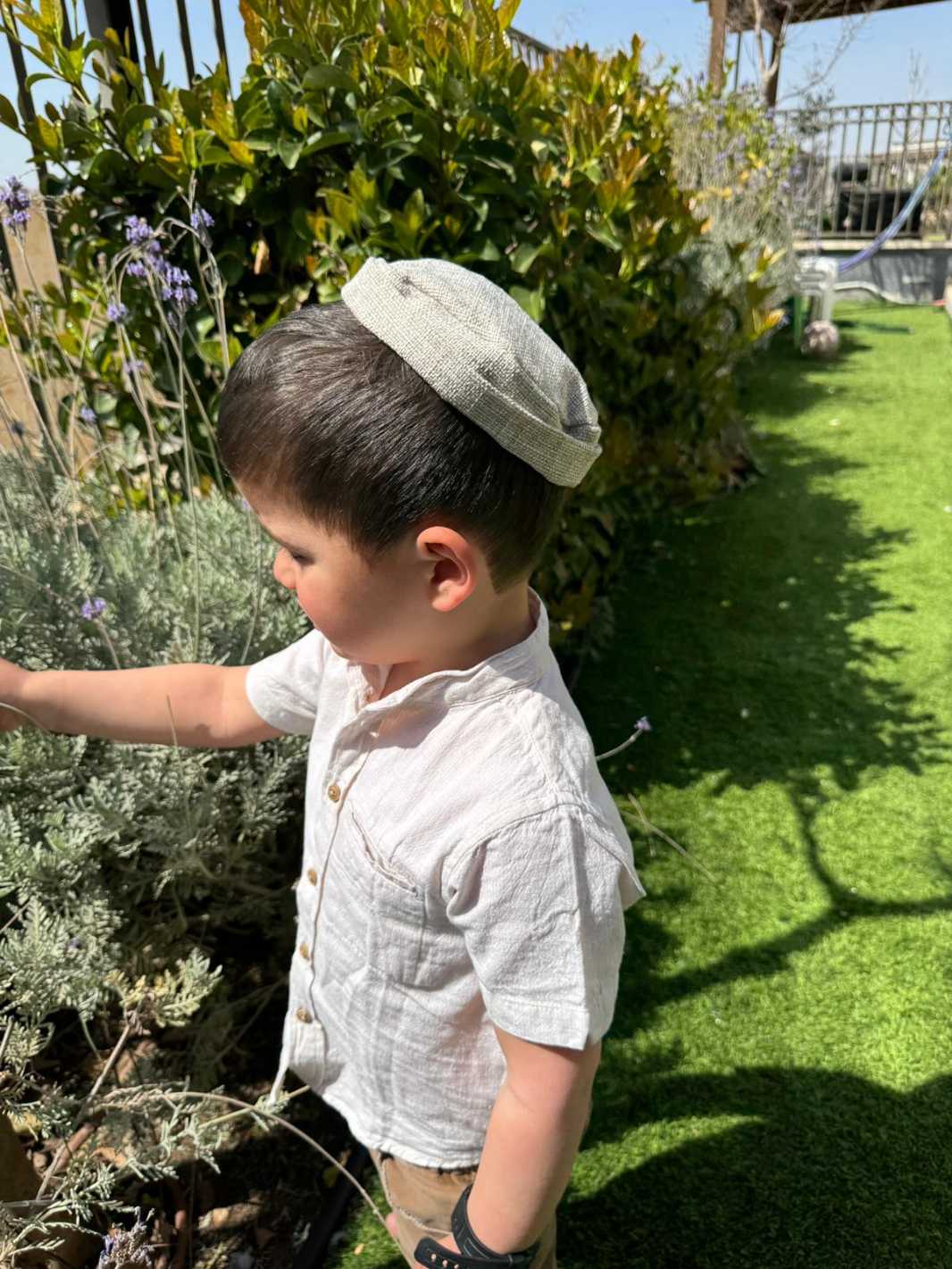 כיפת ילדים שמנת בהיר